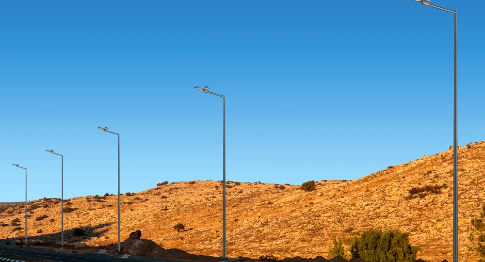 Solar Road Lamp in Country Road