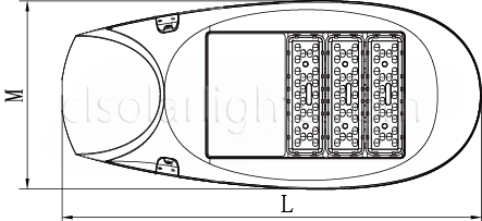 Dimensions of LED Street Light CL-LEDLD-002