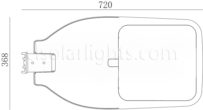 Dimensions of LED Street Light CL-LEDLD-004