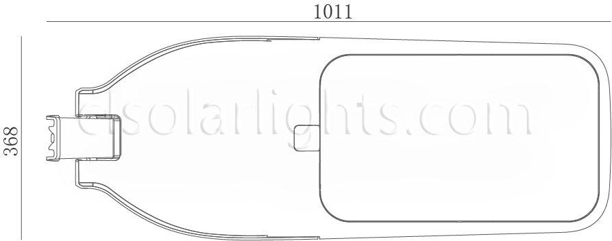 Dimensions of LED Street Light CL-LEDLD-004