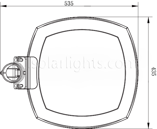 Dimensions of LED Street Light CL-LEDLD-006